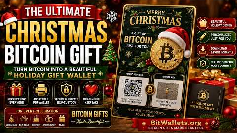 The Ultimate Christmas Bitcoin Gift 🎄 Turn Bitcoin into a Beautiful Holiday Gift Wallet